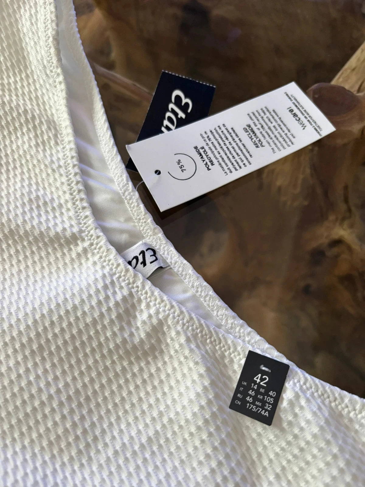 Bas de maillot de bain Etam blanc brésilien high 42 – photo 3